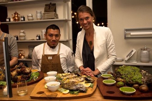 Catherine with Executive Chef Armando